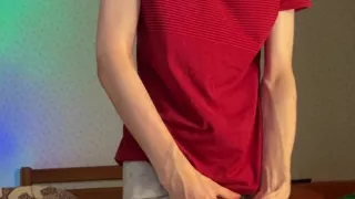 Skinny 55kg Guy Playing with His 23cm Heavy Meat