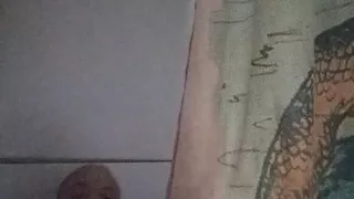Solo masterbation with homemade cock