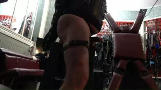 Butt Plug and Electro Nipple Play on the Crotch Rocket