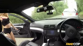 Fake Cop - Truck Stop Temptation: Slutty Cutie Fucked Hard in the Police Car with Deep Throat Action