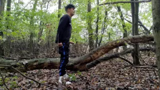 Intense Masturbation - 2 Cumshots, Second Cumshot Bigger Than First - Rainy Day Cum in Forest