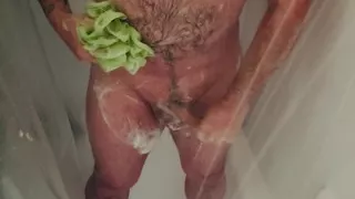morning shower with a semi
