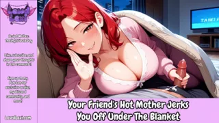 Your Friend's Hot Step-Mother JERKS YOU OFF Under The Blanket - Erotic Audio Roleplay