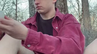 Frat Boy Busts a Load in his New Toy (In Public)