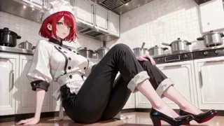 Redhead Chef's Kitchen Secret: From Lazy Poses to Naked Climax