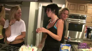 Private home video girls show tits ass & spread their pussies at a birthday