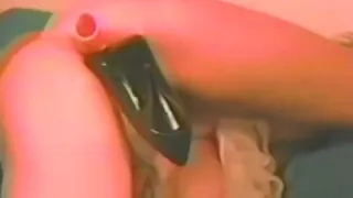 Small Boobs Blonde Masturbates with Several Dildos