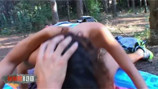 European Latina Penelope - Big Tits Blowjob & Cumshot Outdoor