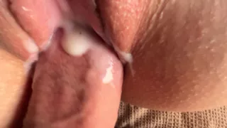 Extremely close up fuck tight creamy pussy