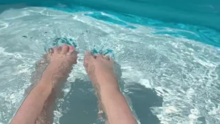 Solo Foot Play in Pool