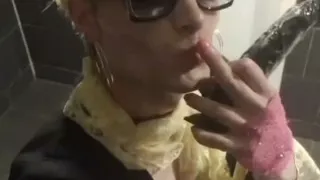 Sissy Femboy Jes public Bathroom Whore
