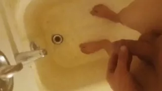 Pacing Naked and Barefoot Peeing on My Foots, in a Bathtub
