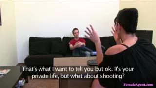 Female Agent - Shy Guy Shows Busty Agent His Big Dick