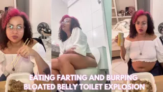 Eating Farting and Burping in the Hotel Room Bloated Belly