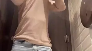 Walking Naded on Public Bathroom