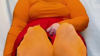 Jerk off Instructions by Velvet Velma the BBW Enchantress with Big Feet of Mystery Inc Bootyful Bella Blast