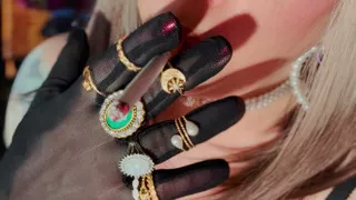 Nylon British Mature Tina Snua Smoking A Cigarette In Nylon Elbow Gloves & Jewellery - Smoker OMI OME Snap Inhale Drifting