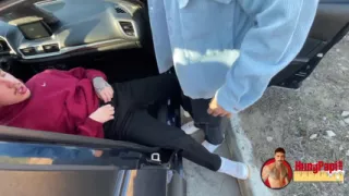 Sucking Huge Cum Load Caught Blowjob