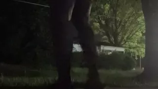 Fooling Around At Night Outside On The Sidewalk Fully Naked Part 2