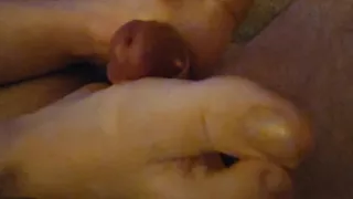 Footjob relaxation for him empties the balls