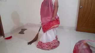 Indian Maid Fucked by the Owner's Stepson While Sweeping House - Part 2