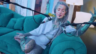 I talk about O - Overcome - ASMR podcast SFW talking goth skinny girl dreadlocks tattoo model inked girl