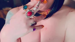 Cumslut Tina Snua Smokes A Cigarette With Her Tits Out - Smoking smoker Dangles Drifts OMI OME Snap Inhales