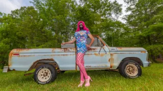 Giant Fake Tits Crossdresser Bts Photo Shoot Masturbation