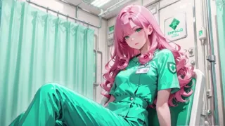 Pink Hair Nurse's Afternoon Whispers: From Lazy Gaze to Fingertips Trembling