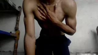a teen boy show his body