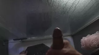 Powerful cumshot in shower