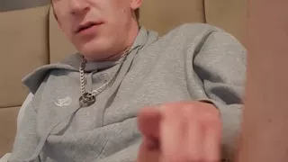Skinny Lad Messing with Floppy Cock