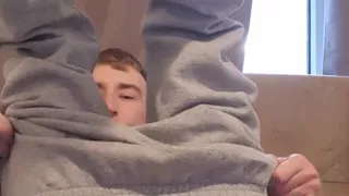 Skinny Lad Pulls Back Skin to Show Bellend