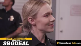 SPANKBANG GOLD - Busty Blonde Cop Smashed By Enitre Precinct