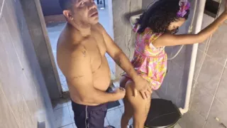 I caught my stepdaughter masturbating in the bathroom