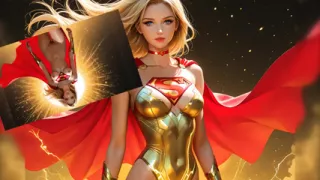 Lustrender: Elf Heroine Golden Mist Descent Radiant Glow - Ai Video
