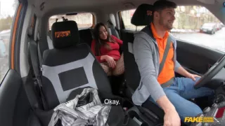 Fake Driving School - Nataly Gold Gets in the Car Without Wearing Any Panties