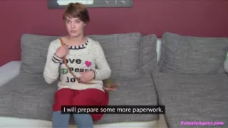 Female Agent - Cute Girl Explores Agent's Pussy in a Steamy Office Encounter