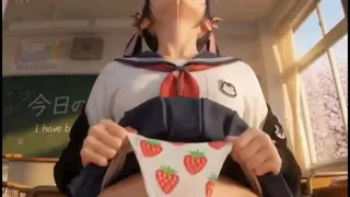 Schoolgirl Cosplay (+18) Anime , at recess she feels lust