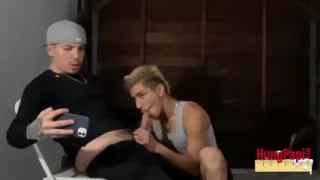 Gay Cholo Sucks Gang Thugs Cock