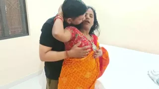 Beautiful Indian Bhabhi Romantic Fucking in Saree with Neighbors Friend