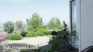 REALITY KINGS - Beautiful Babes Hailey Rose And Rissa May Suck All Up On Max's Cock Until His Eyes Roll Back