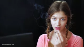 Sexy Russian Temptress Smoking Cigarette Coastal Breeze
