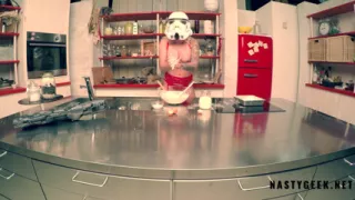 Stormtropper jarushka coock her pussy with big dildo and squirt