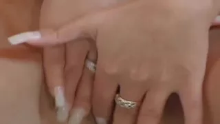 Blonde Babe Fingers Her Dripping Pussy to Explosive Orgasm