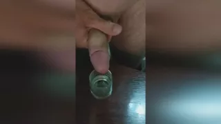 I cum in a glass from all angles