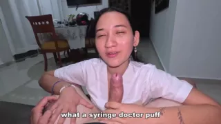 I Put on My Stepsister's Nurse Outfit to Visit Patients in the Hospital and Extract Their Semen with My Pussy.