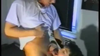 Horny cutie spreads her legs wide and gets her juicy cunt licked and fucked