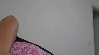 I Like to Show off Like This on Live Streams with Shorts Punched in the Ass