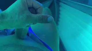 Tanning and jerking off